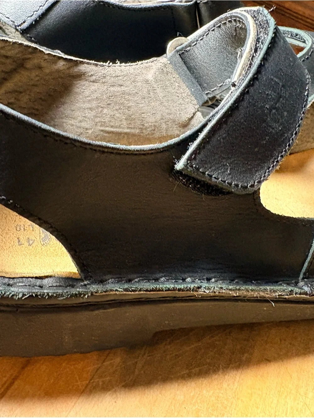 Naot Black Karenna Made in Israel Women's Velcro Strap Comfort Sandals